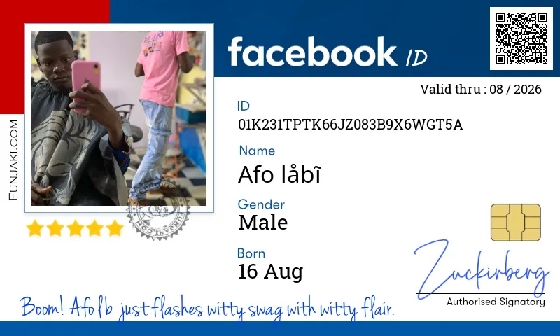Facebook ID Card
