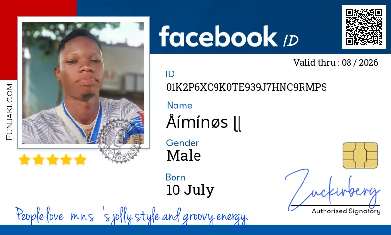 Facebook ID Card