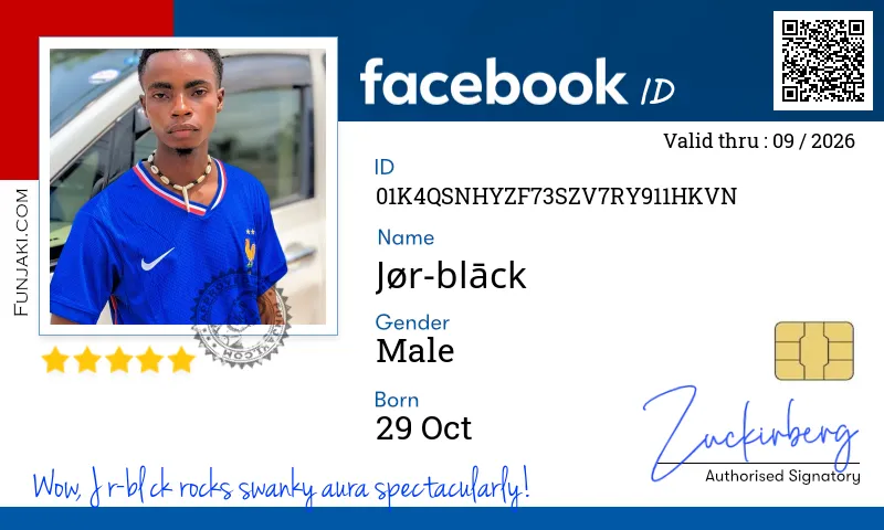 Facebook ID Card