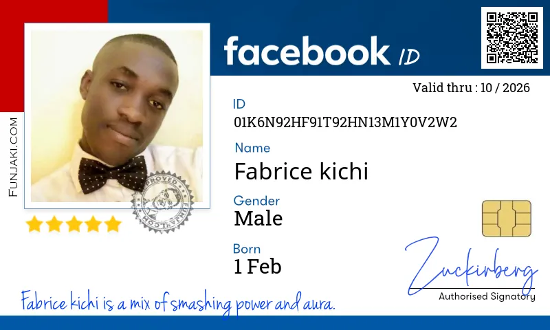Facebook ID Card
