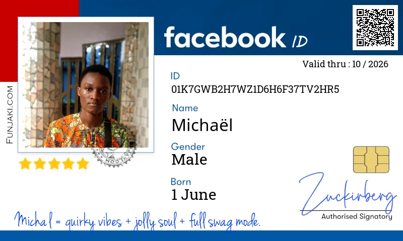 Facebook ID Card