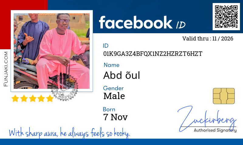 Facebook ID Card