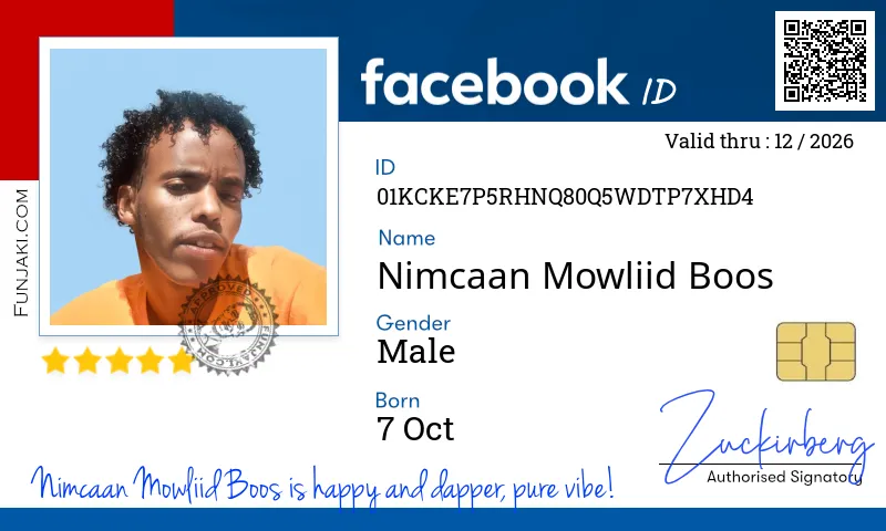 Facebook ID Card