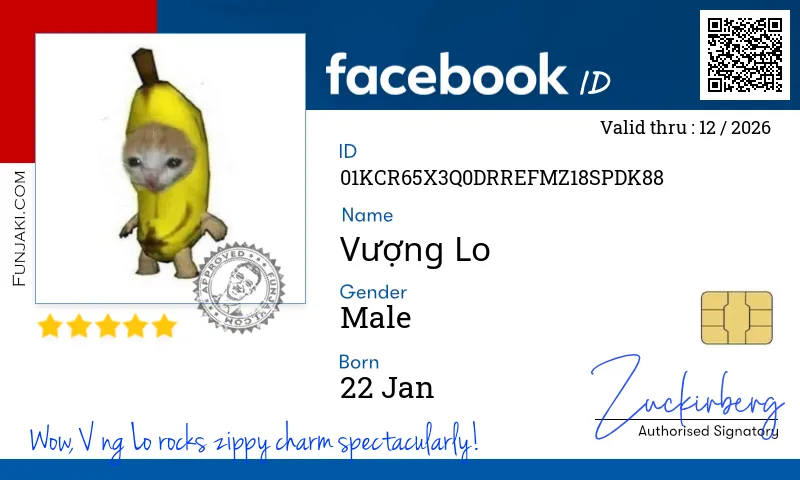 Facebook ID Card
