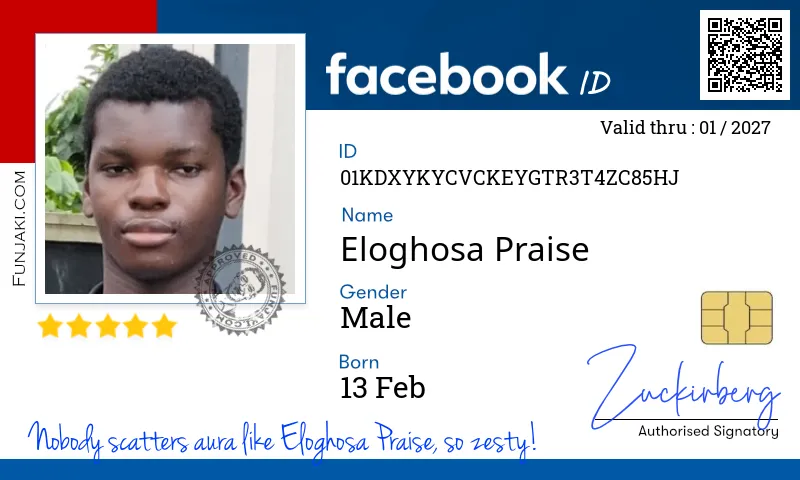 Facebook ID Card
