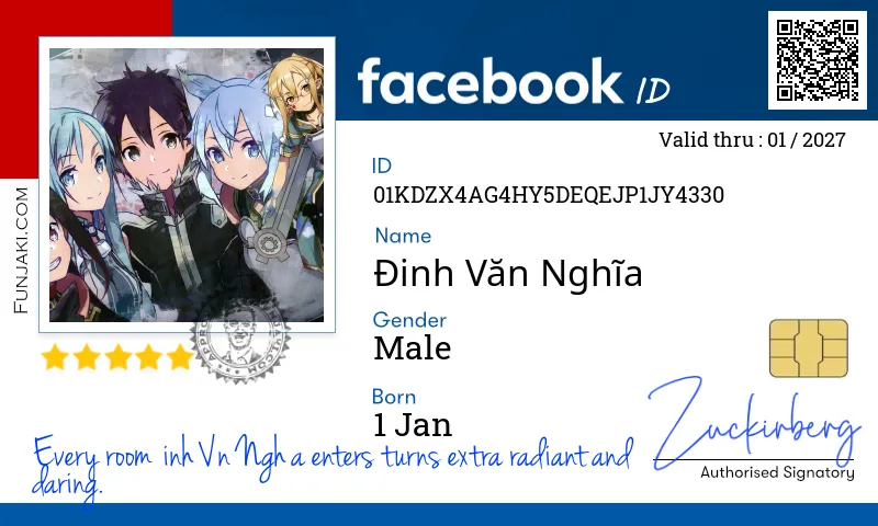 Facebook ID Card