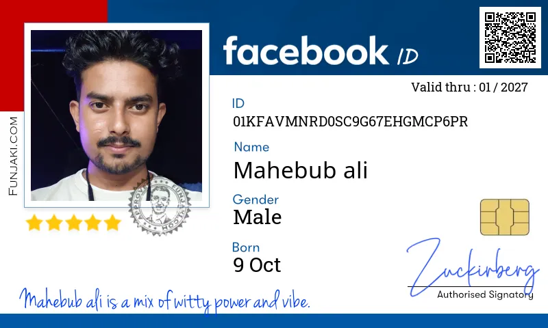 Facebook ID Card