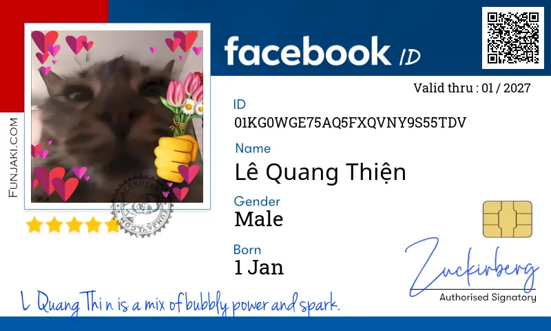 Facebook ID Card