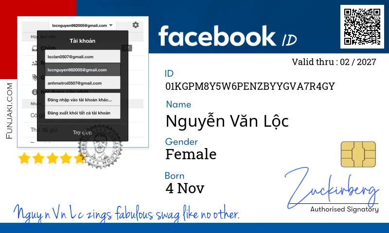 Facebook ID Card