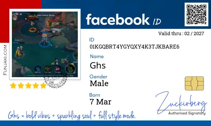 Facebook ID Card