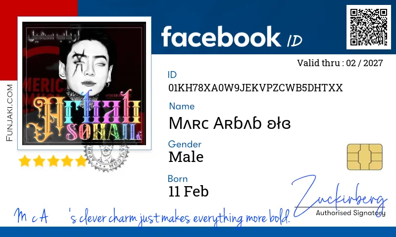 Facebook ID Card