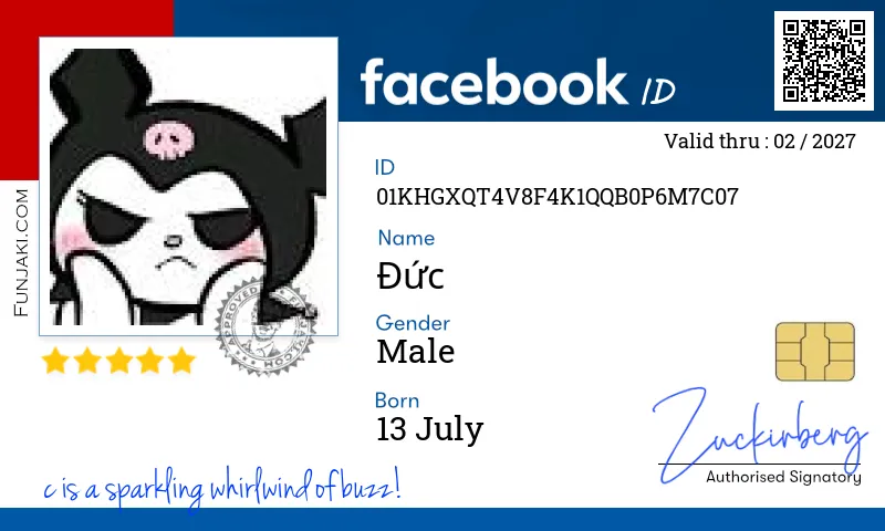 Facebook ID Card