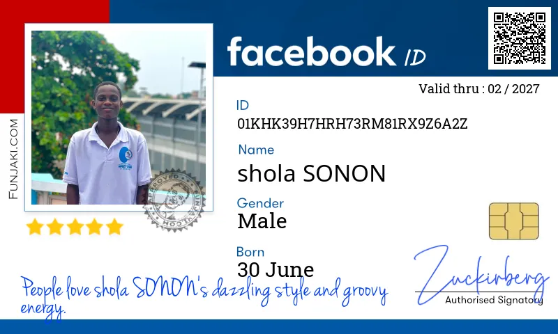 Facebook ID Card