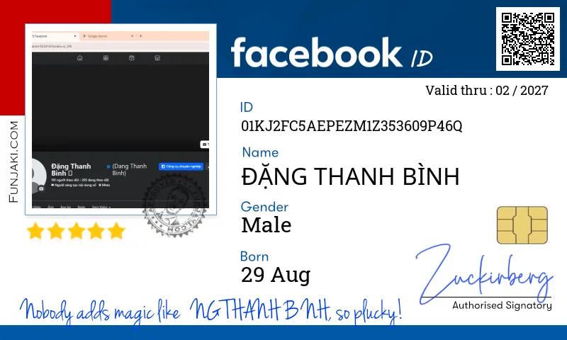 Facebook ID Card