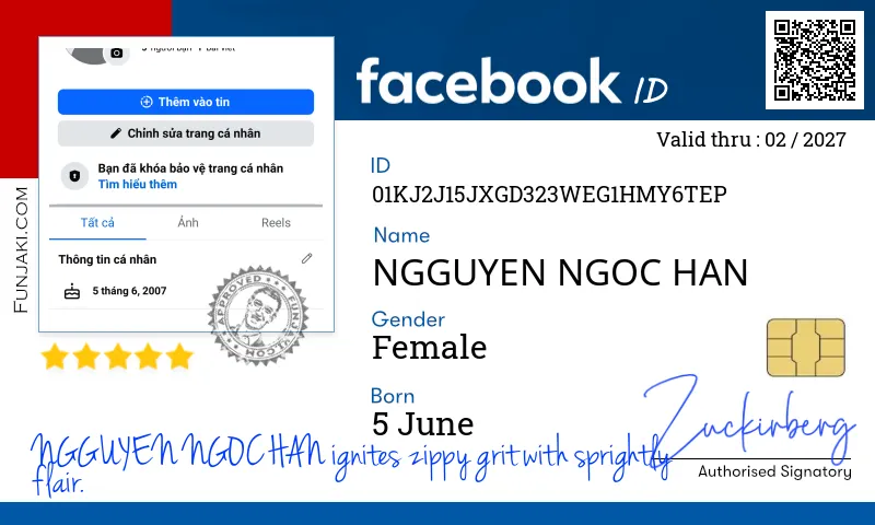 Facebook ID Card