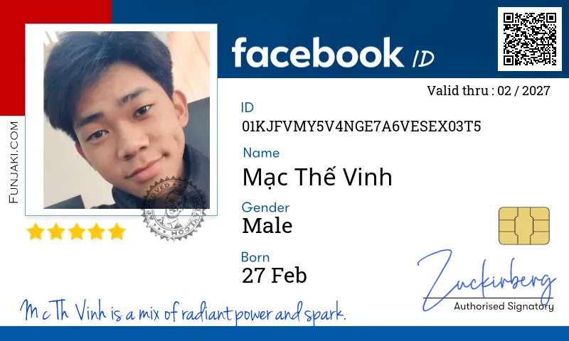 Facebook ID Card