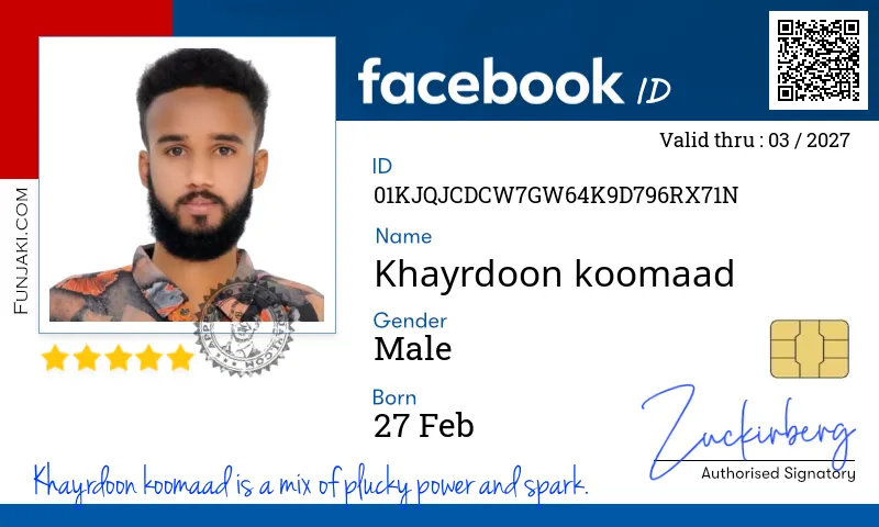 Facebook ID Card