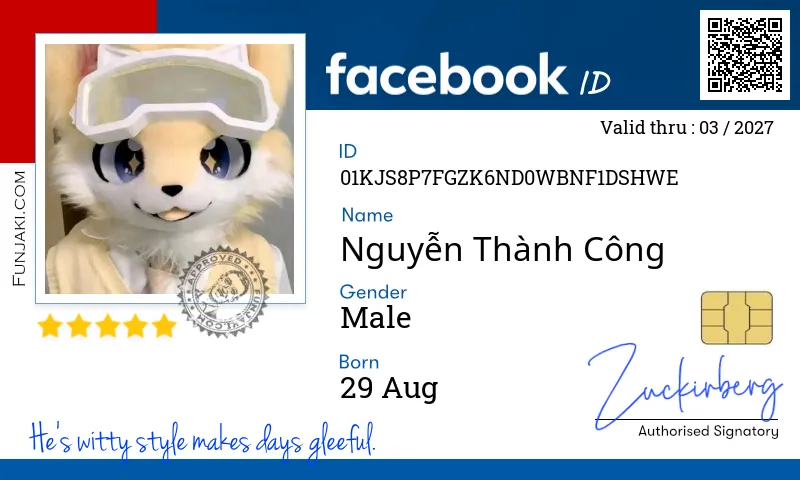 Facebook ID Card