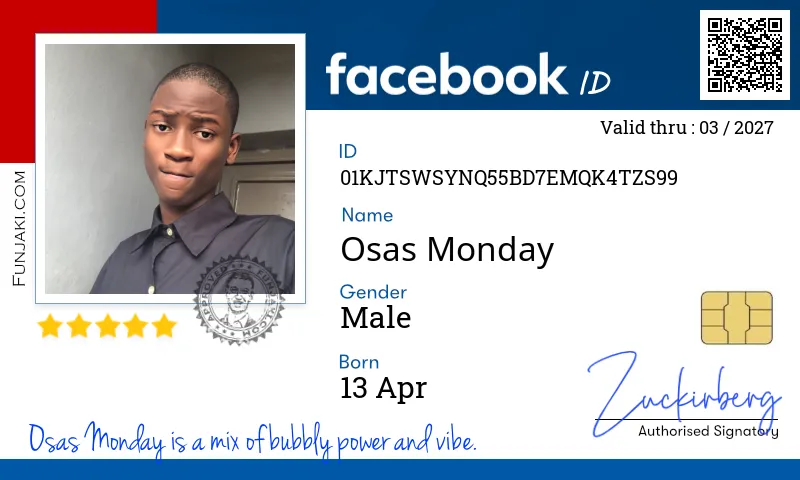 Facebook ID Card