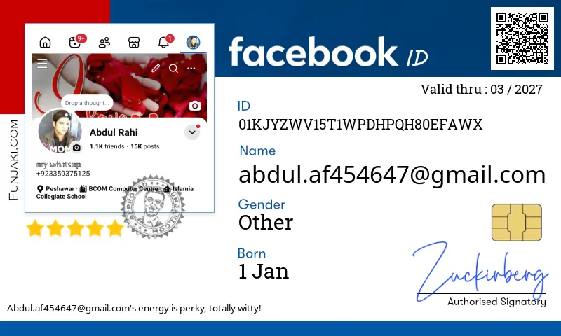 Facebook ID Card