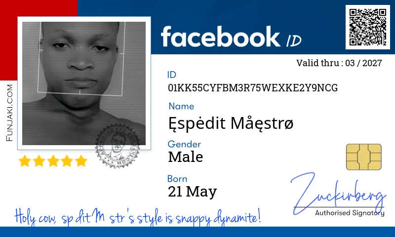 Facebook ID Card