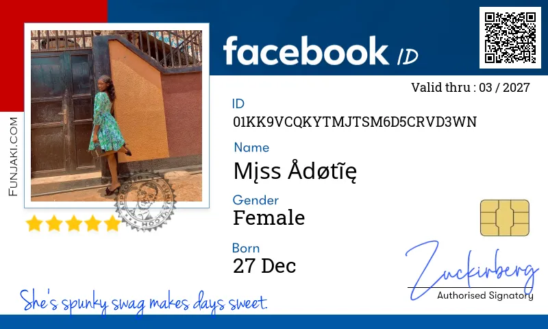 Facebook ID Card