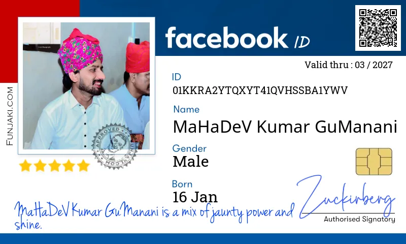 Facebook ID Card