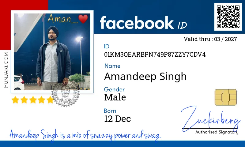 Facebook ID Card
