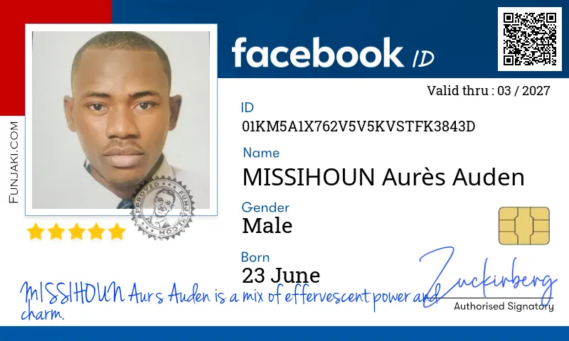 Facebook ID Card