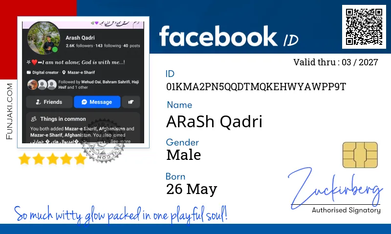 Facebook ID Card