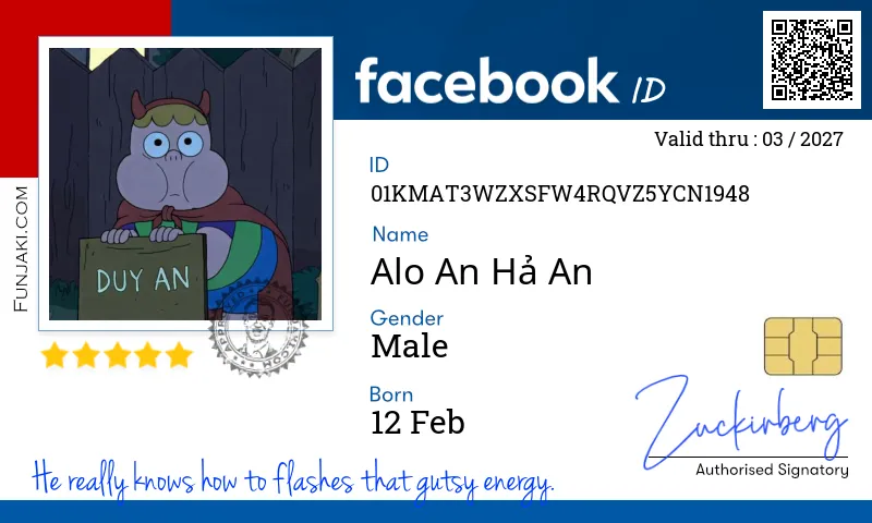 Facebook ID Card