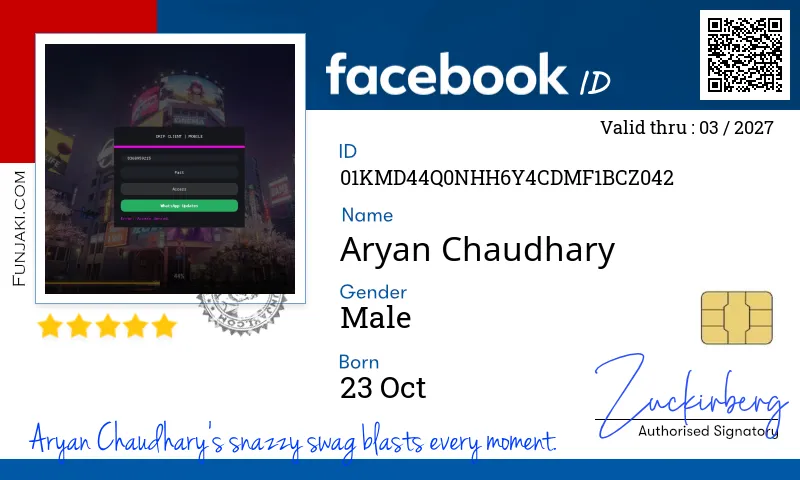 Facebook ID Card