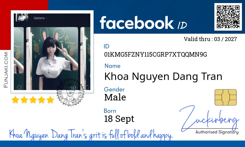 Facebook ID Card
