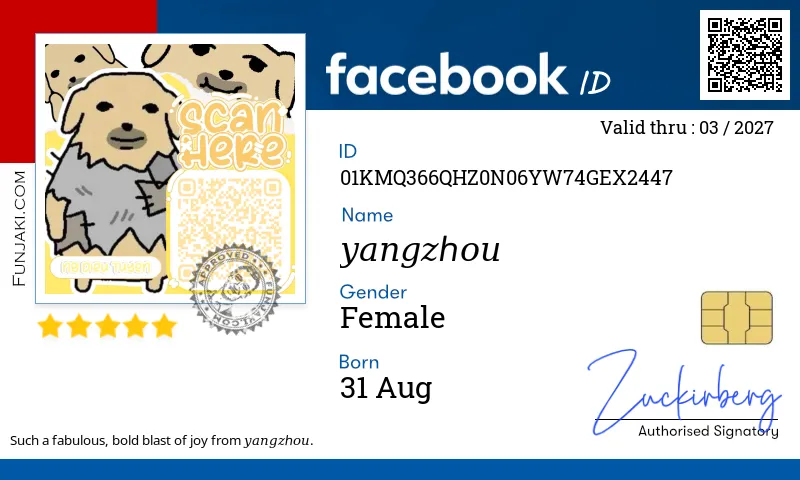 Facebook ID Card