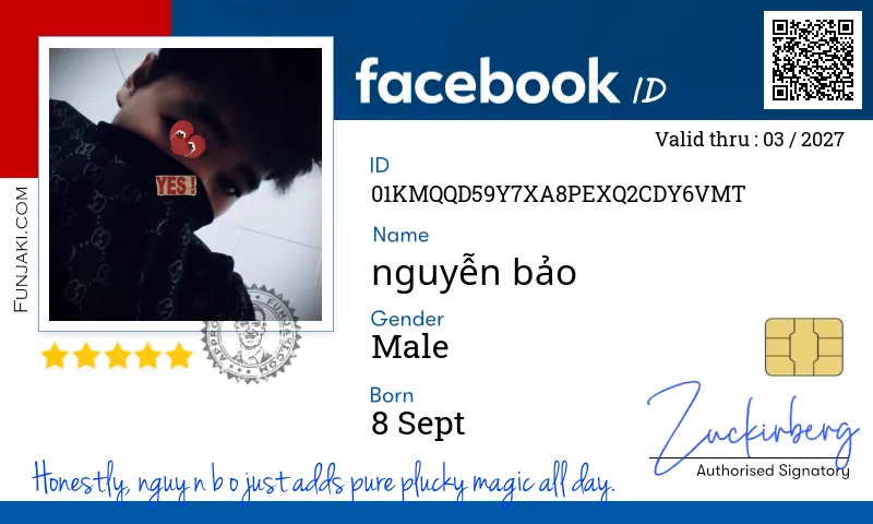 Facebook ID Card
