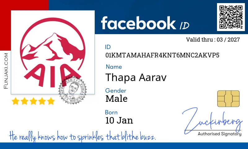 Facebook ID Card