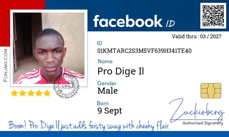 Facebook ID Card