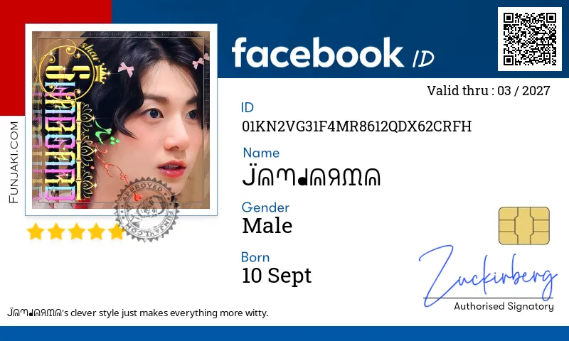Facebook ID Card