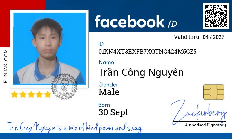 Facebook ID Card