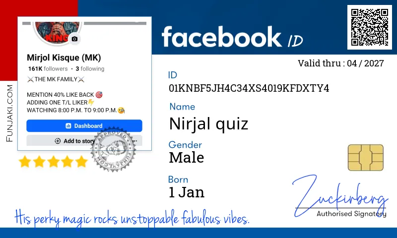 Facebook ID Card