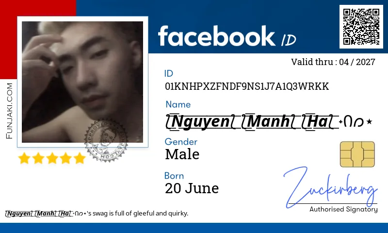 Facebook ID Card
