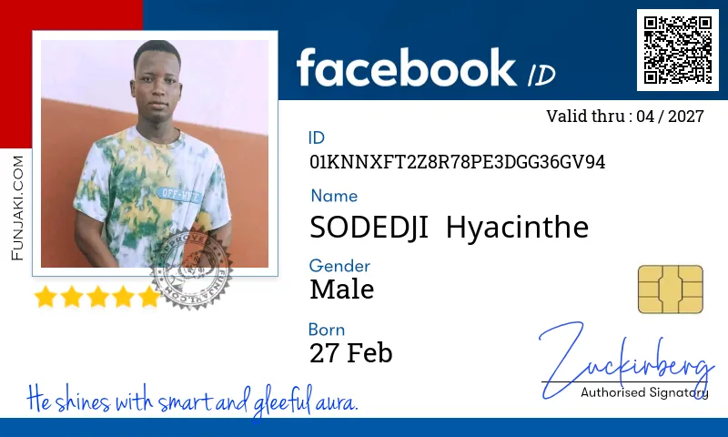 Facebook ID Card