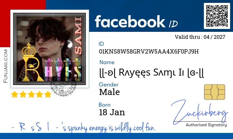 Facebook ID Card