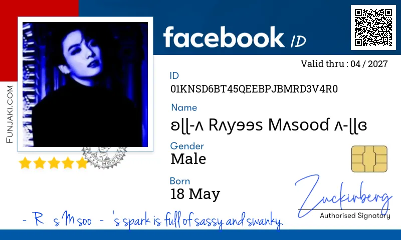 Facebook ID Card