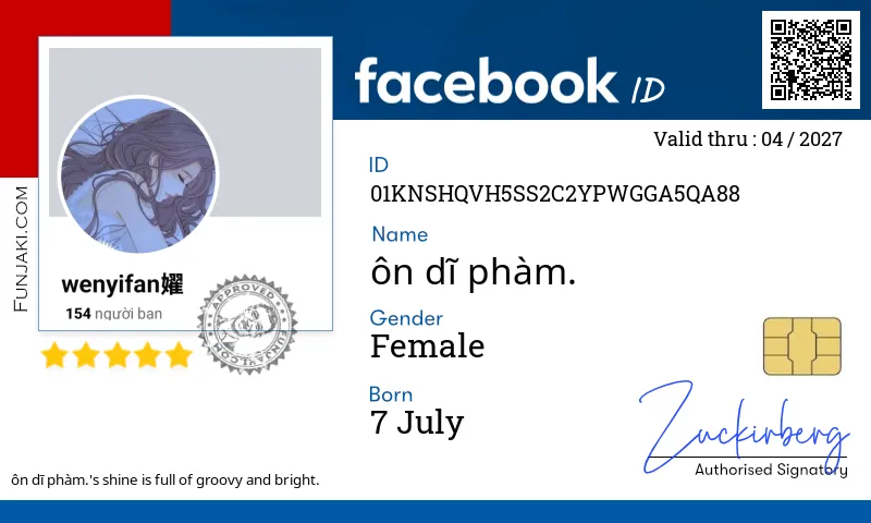 Facebook ID Card