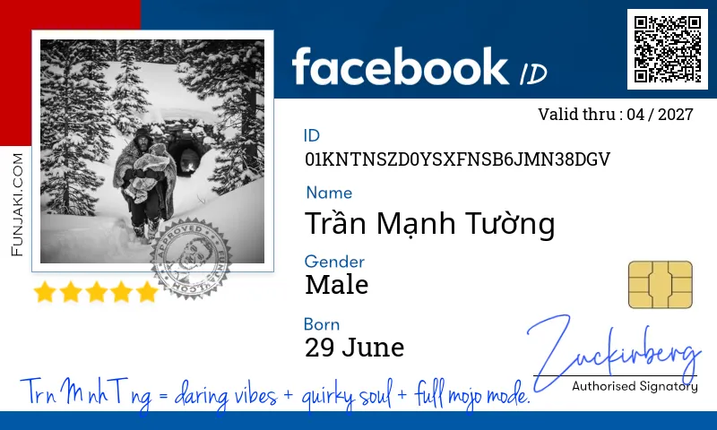 Facebook ID Card