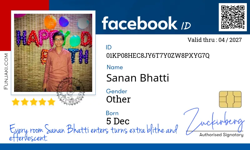 Facebook ID Card