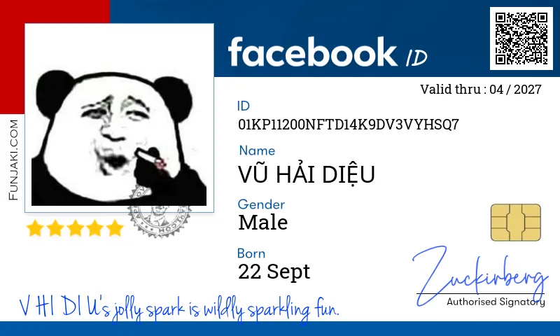 Facebook ID Card