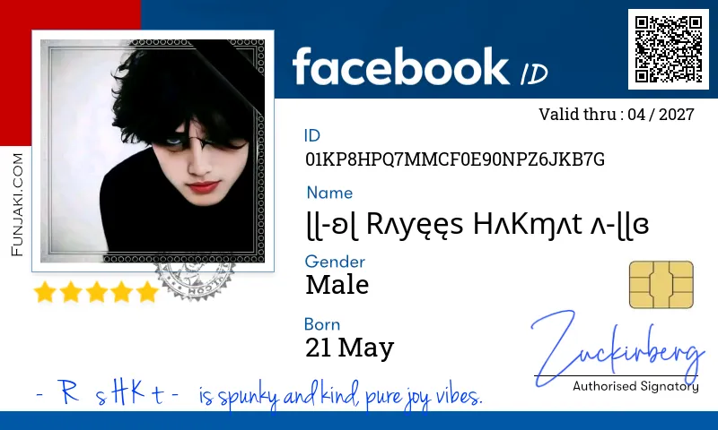 Facebook ID Card