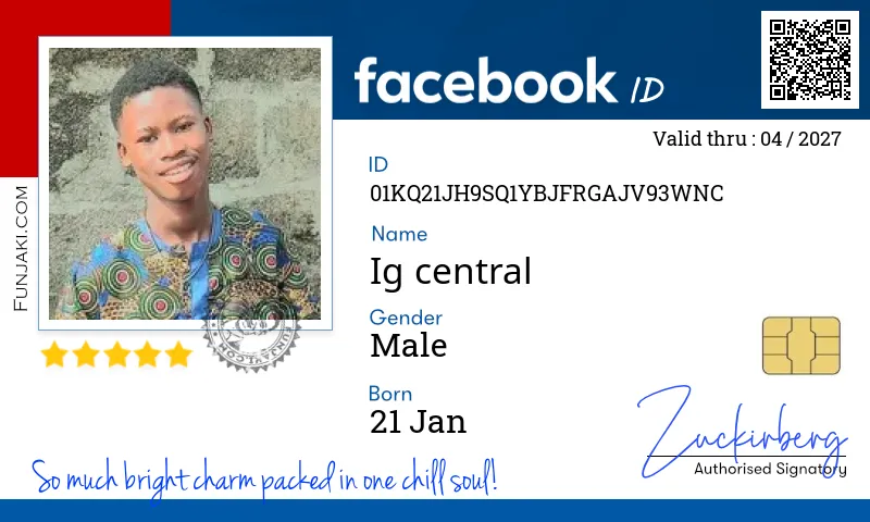 Facebook ID Card